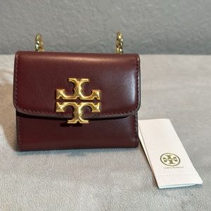 Elenor Compact Wallet, Tory Burch color: Claret